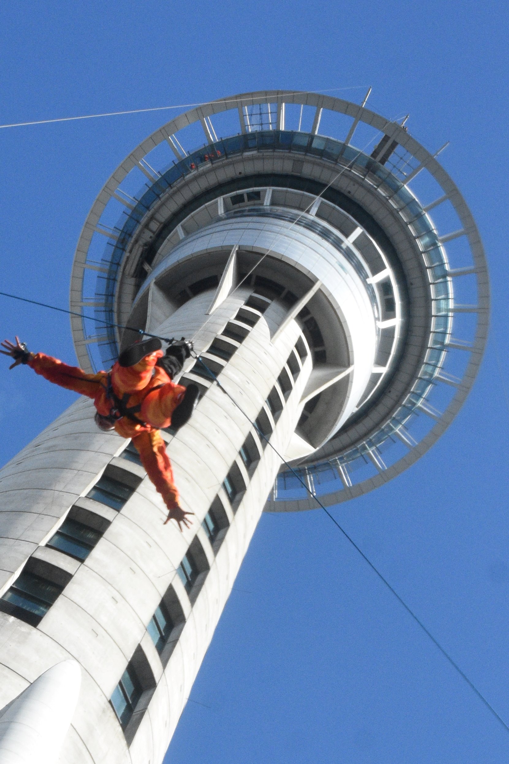 Fall from the Sky Tower in Auckland New Zealand